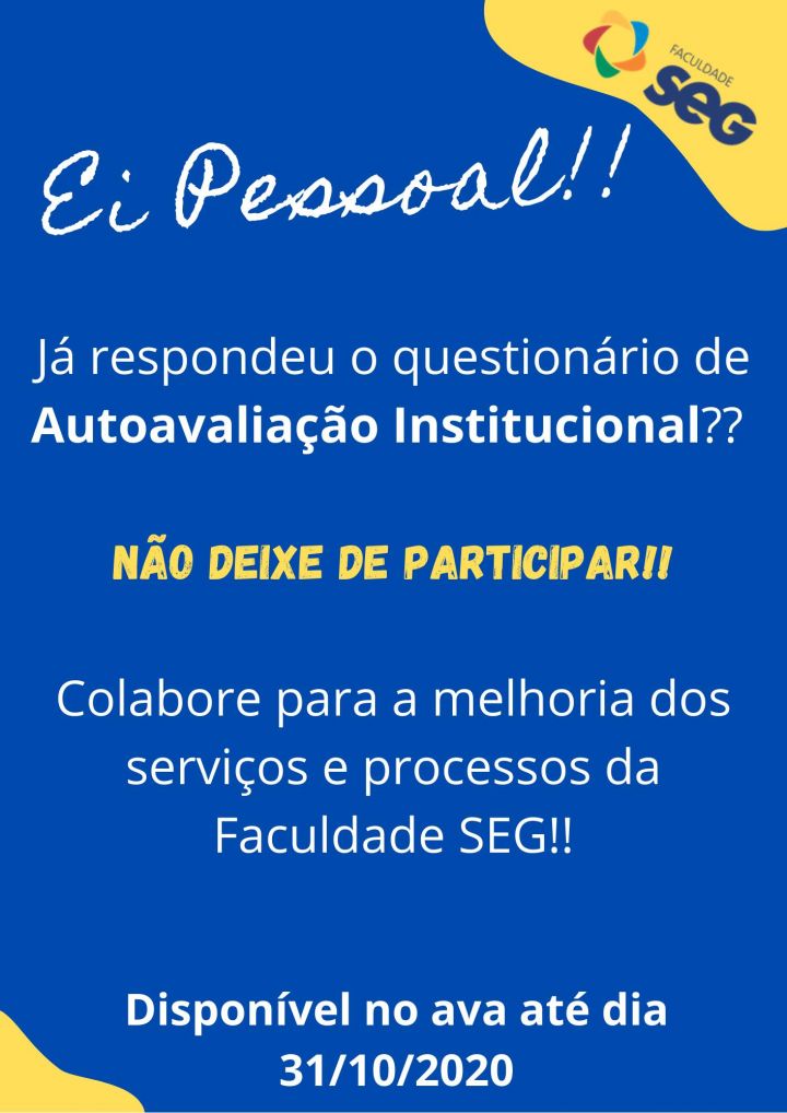 [Lembrete] Avaliação Institucional da FASEG