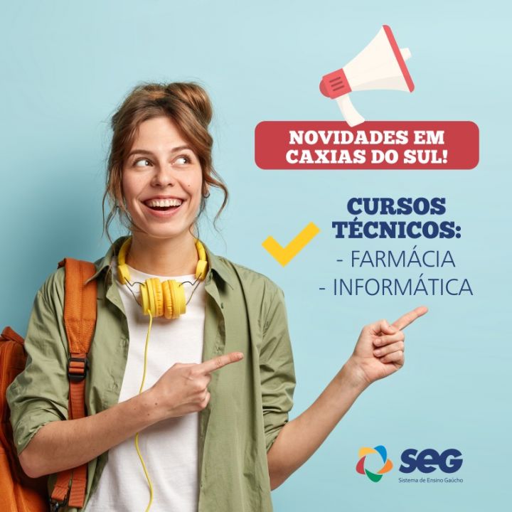 SEG Caxias do Sul oferece dois novos cursos: Técnico em Farmácia e Técnico em Informática 