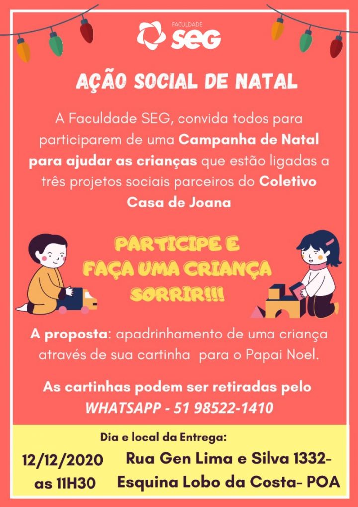 Faculdade SEG promove ação social de Natal