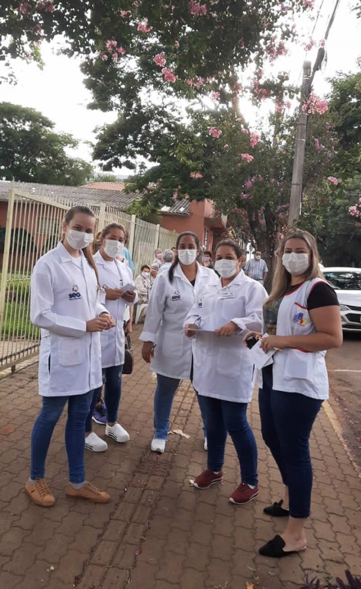Alunas do SEG colaboram na campanha de vacinação contra a COVID-19 em São Luiz Gonzaga/RS