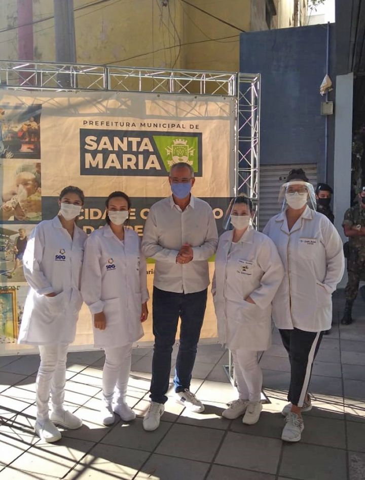 Alunos do SEG colaboram na campanha de vacinação contra a COVID-19 em Santa Maria/RS
