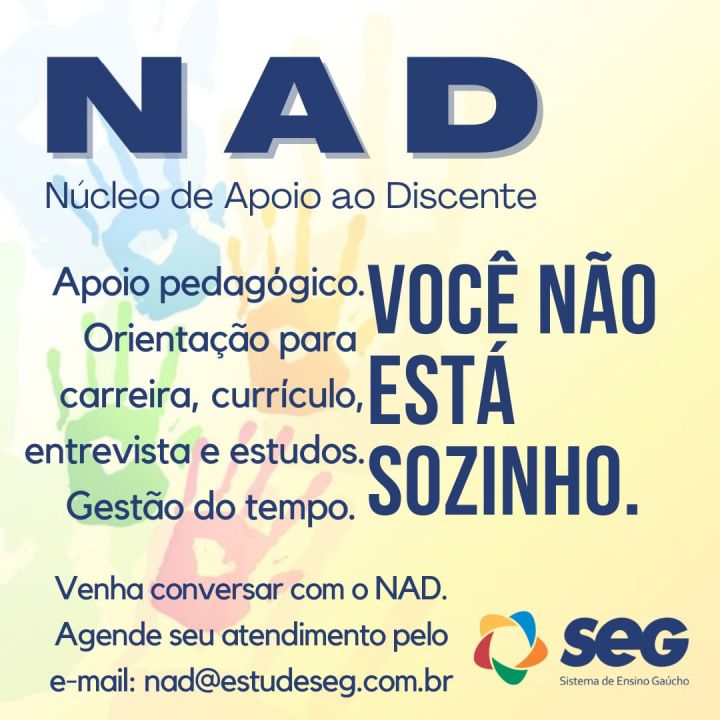 Núcleo de Apoio Discente (NAD) - Faculdade SEG