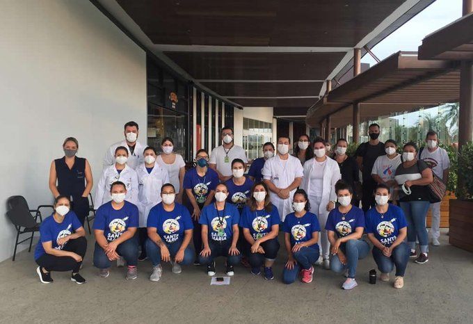 Alunos colaboram com a campanha de vacinação contra a COVID-19 em Santa Maria/RS